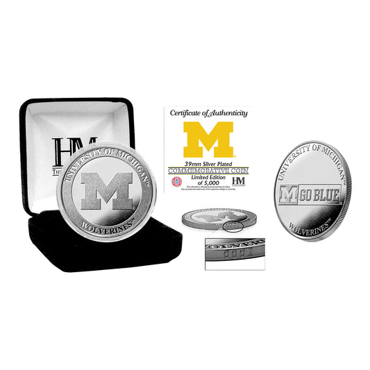 University Of Michigan Silver Mint Coin - Front View