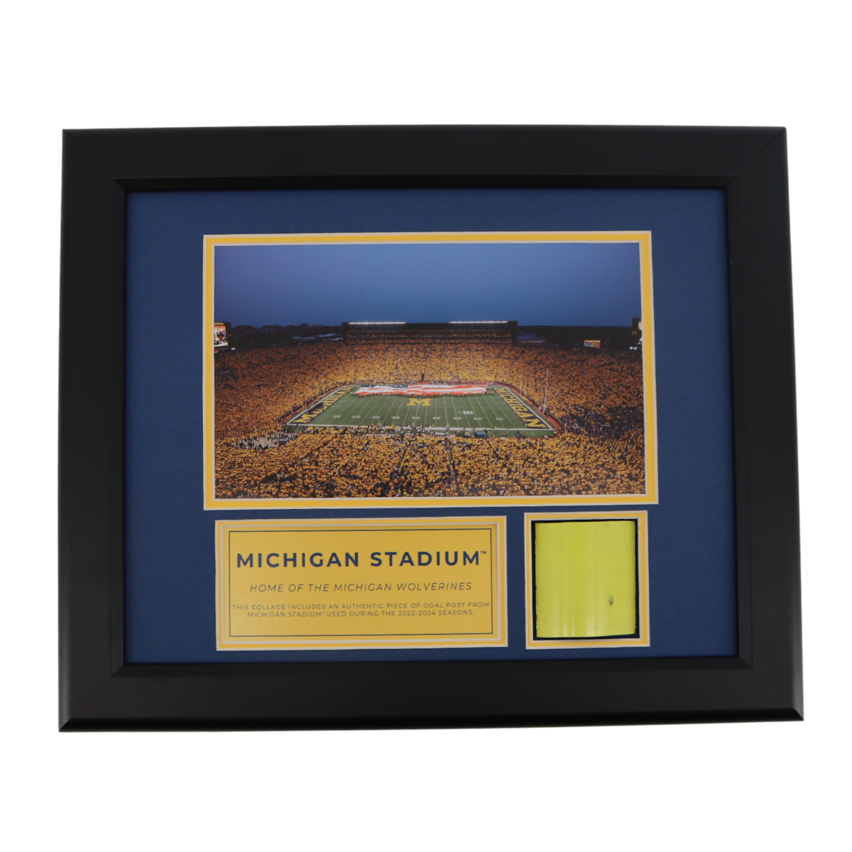 Michigan Wolverines Authentic 2 inch Big House 13x16 Goalpost Frame - Front View