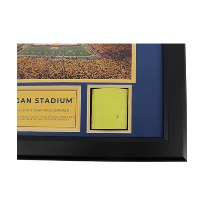 Michigan Wolverines Authentic 2 inch Big House 13x16 Goalpost Frame - Close View