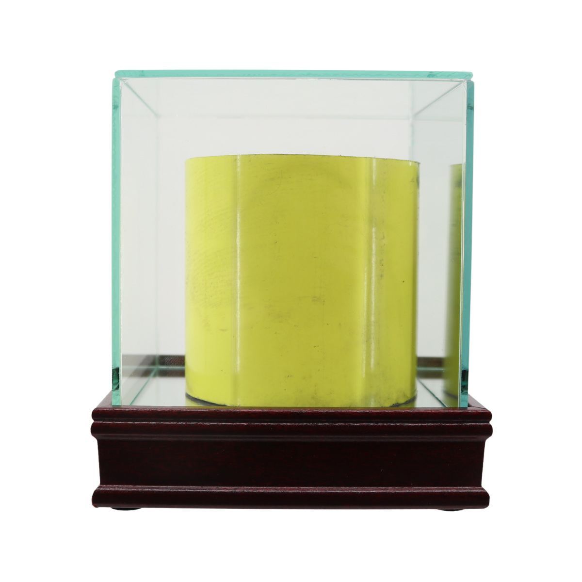 Michigan Wolverines Display Case with Authentic 4 Inch Big House Goalpost Piece - Side View