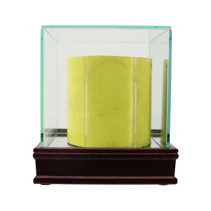 Michigan Wolverines Display Case with Authentic 4 Inch Big House Goalpost Piece - Side View