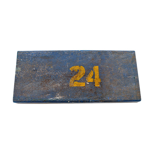 Michigan Wolverines Authentic 60's-90's Big House Fiberglass #24 Bleacher Seat In Navy - Front View