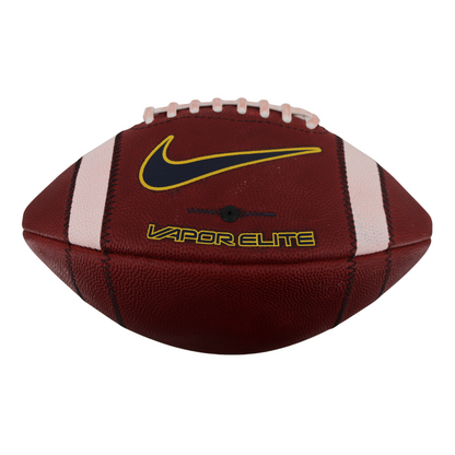 Michigan Wolverines Team Issued Nike Vapor Elite #229 Football In Brown - Back View