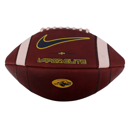 Michigan Wolverines Team Issued Nike Vapor Elite #185 Football In Brown - Front View