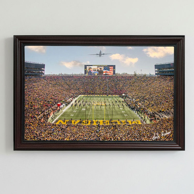 Michigan Wolverines versus Ohio State (2023) #1125 17x26 Mahogany Frame