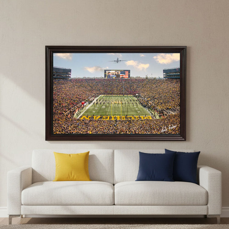 Michigan Wolverines versus Ohio State (2023) #1125 24x36 Mahogany Frame