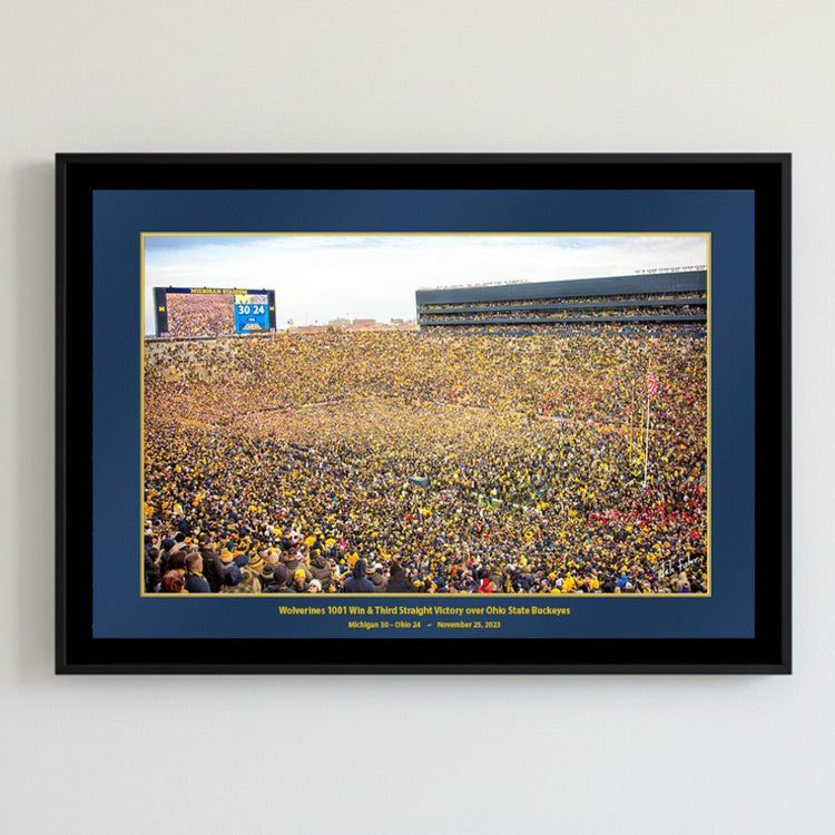 Michigan Wolverines versus Ohio State (2023) #1126 17x26 Black Frame