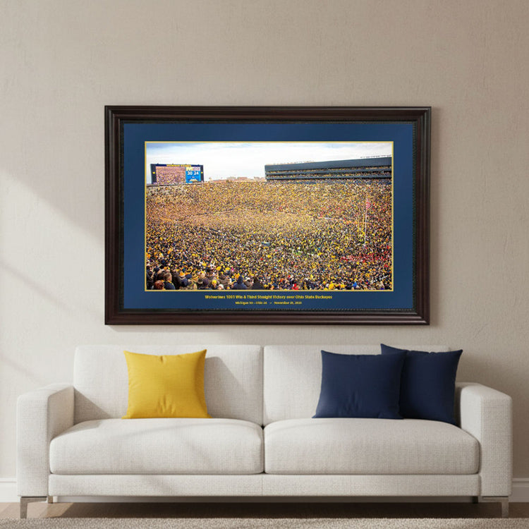 Michigan Wolverines versus Ohio State (2023) #1126 24x36 Mahogany Frame