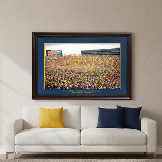 Michigan Wolverines versus Ohio State (2023) #1126 24x36 Mahogany Frame