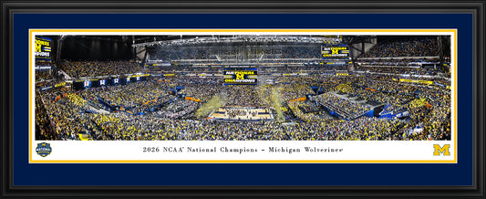 Michigan Wolverines Men's Basketball National Champions Deluxe Panorama