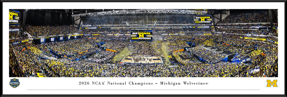 Michigan Wolverines Men's Basketball National Champions Standard Panorama