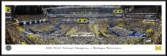 Michigan Wolverines Men's Basketball National Champions Standard Panorama