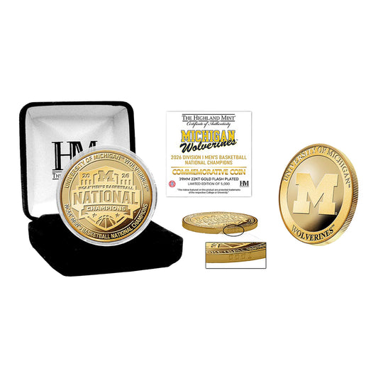 Michigan Wolverines Men's Basketball National Champions Gold Coin