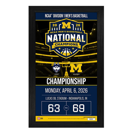 Michigan Wolverines Men's Basketball National Champions Game Day Frame