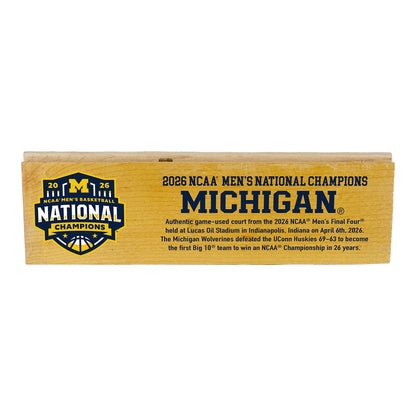 Michigan Wolverines 2026 NCAA® Men's National Championship Court Wood Block