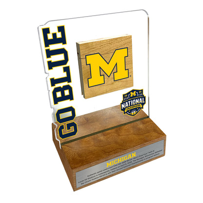 Michigan Wolverines 2026 NCAA® Men’s National Championship Go Blue Desk Frame