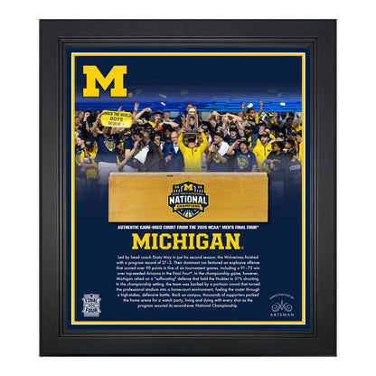 Michigan Wolverines 2026 NCAA® Men’s National Championship Celebration Frame - 15”x17”