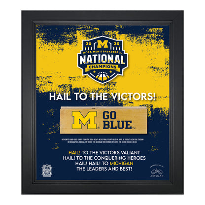 Michigan Wolverines 2026 NCAA® Men’s National Championship Hail to the Victors Frame - 15”x17”