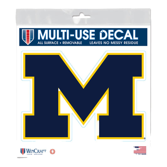 Wincraft Michigan Wolverines All Surface Decal 6" x 6" - Front View