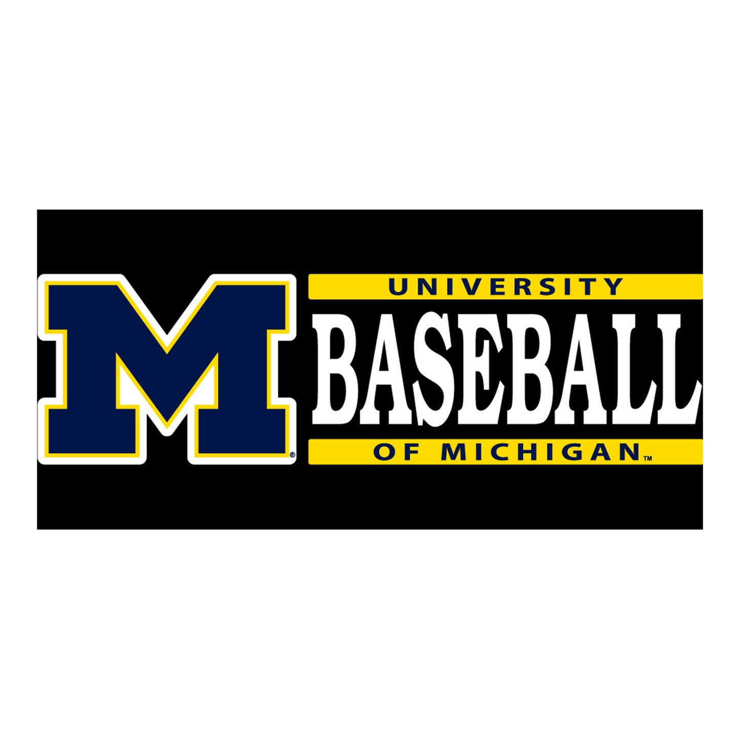 University of Michigan Baseball Decal - Front View