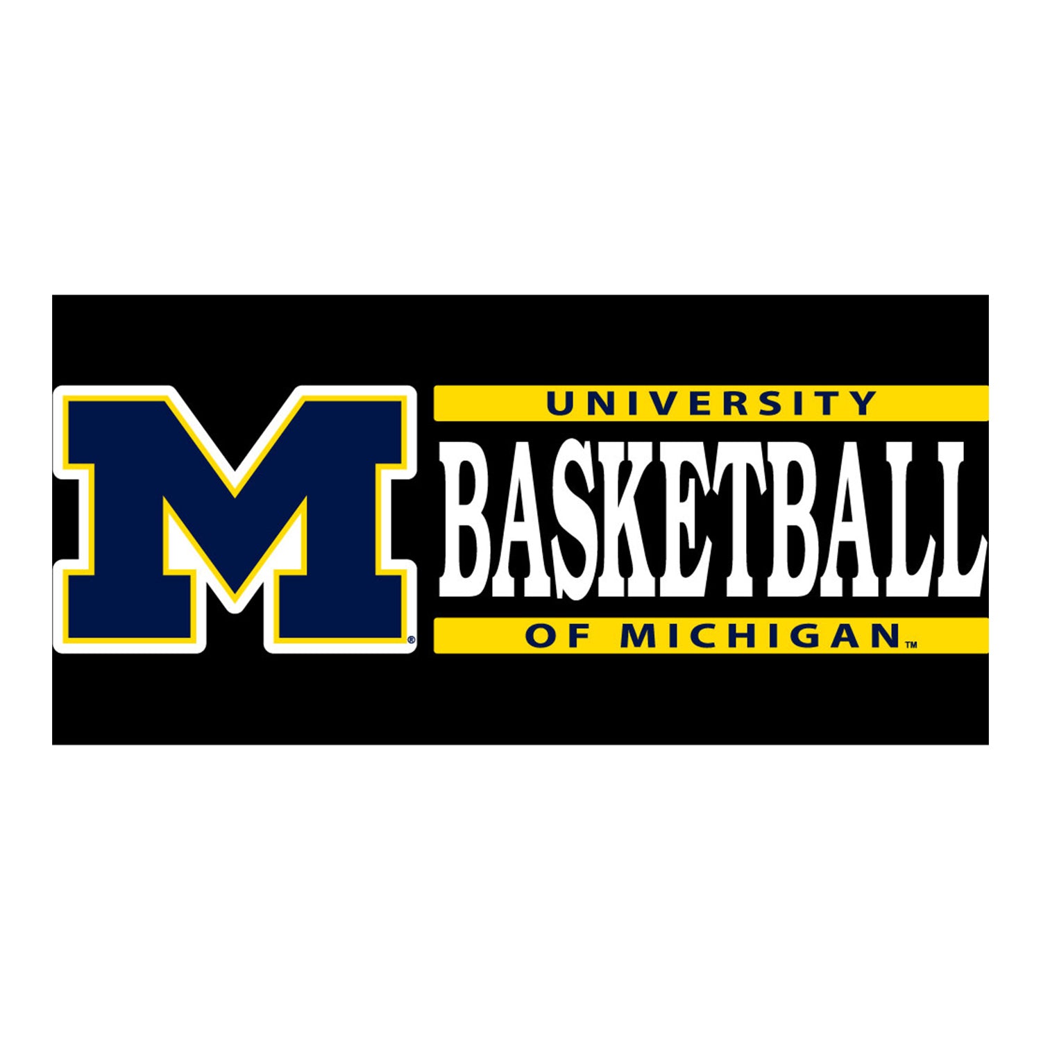 University of Michigan Basketball Decal - Front View