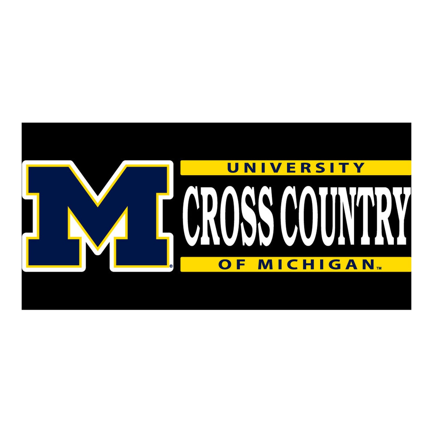 University of Michigan Cross Country Decal - Front View