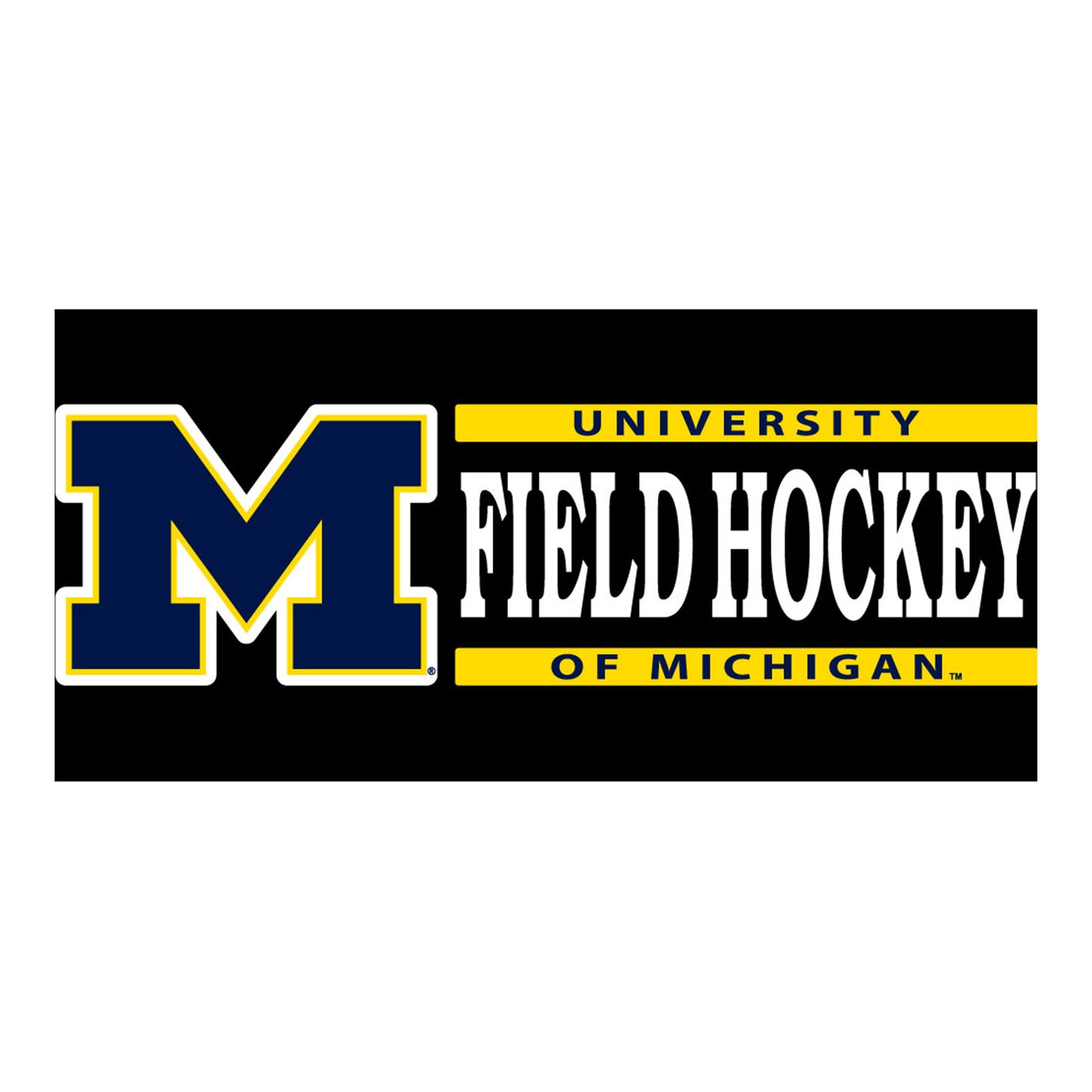 University of Michigan Field Hockey Decal - Front View