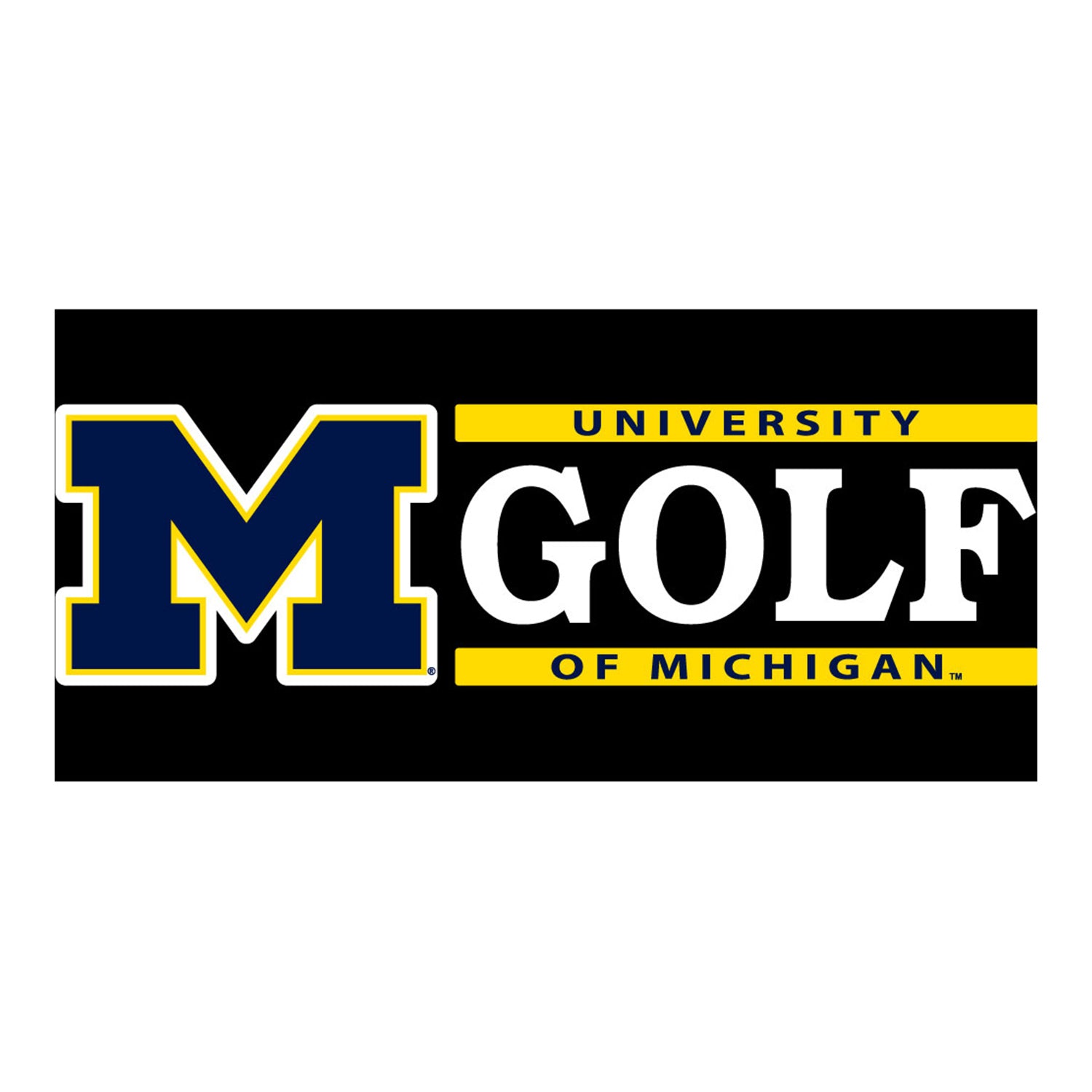 University of Michigan Golf Decal - Front View