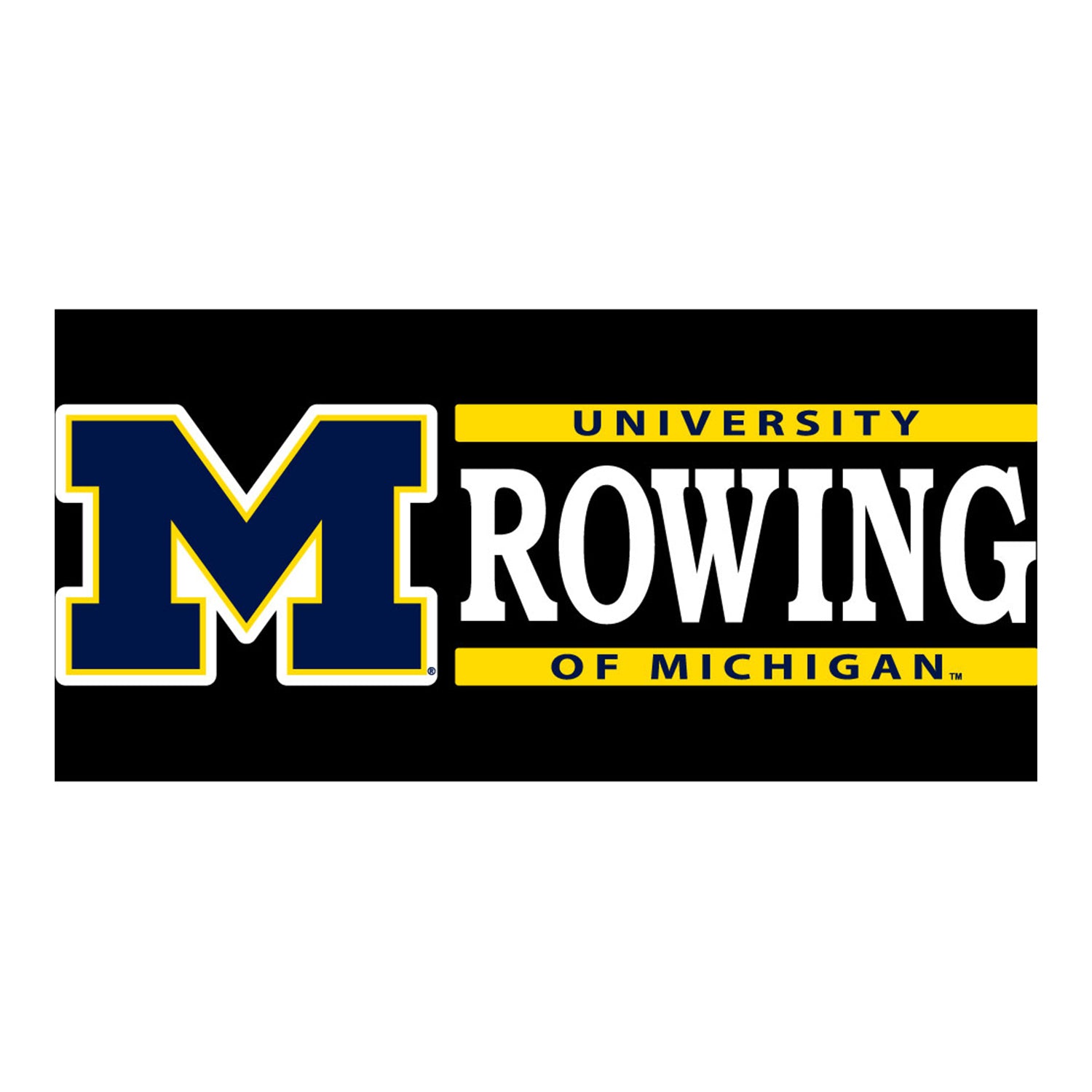 University of Michigan Rowing Decal - Front View