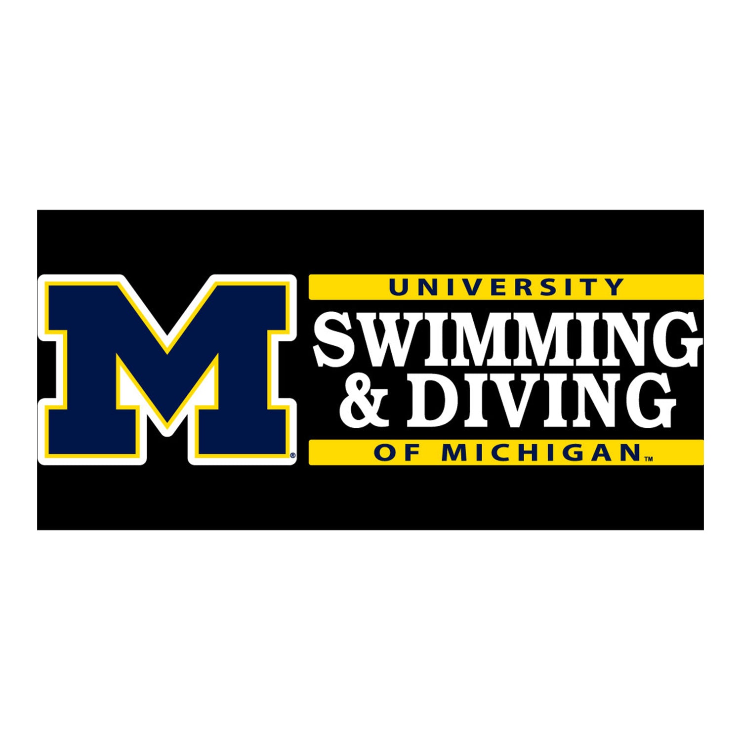 University of Michigan Swimming & Diving Decal - Front View