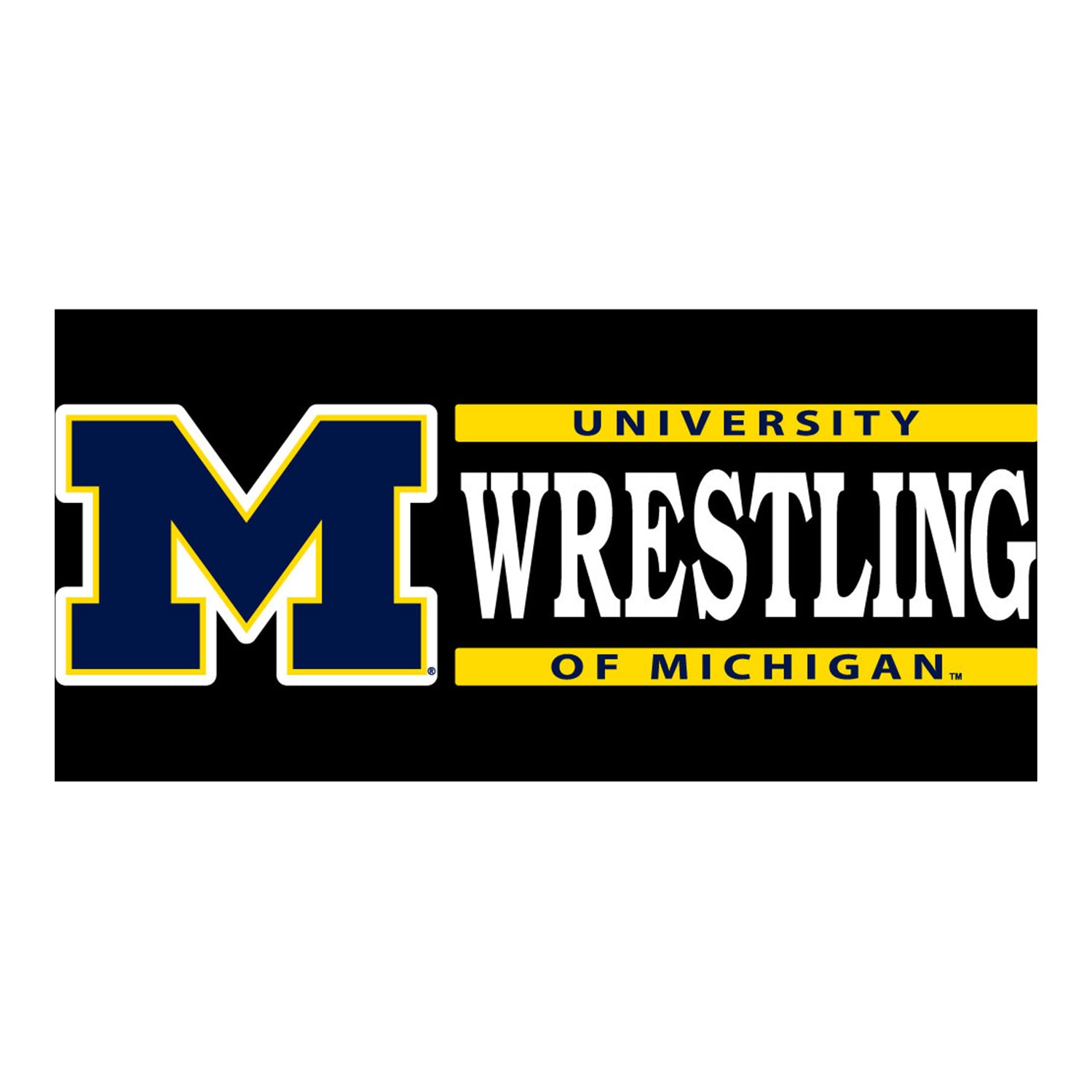 University of Michigan Wrestling Decal - Front View