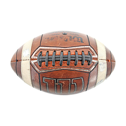2001 Game Used Michigan Wolverines Wilson Football 1 In Brown - Above View