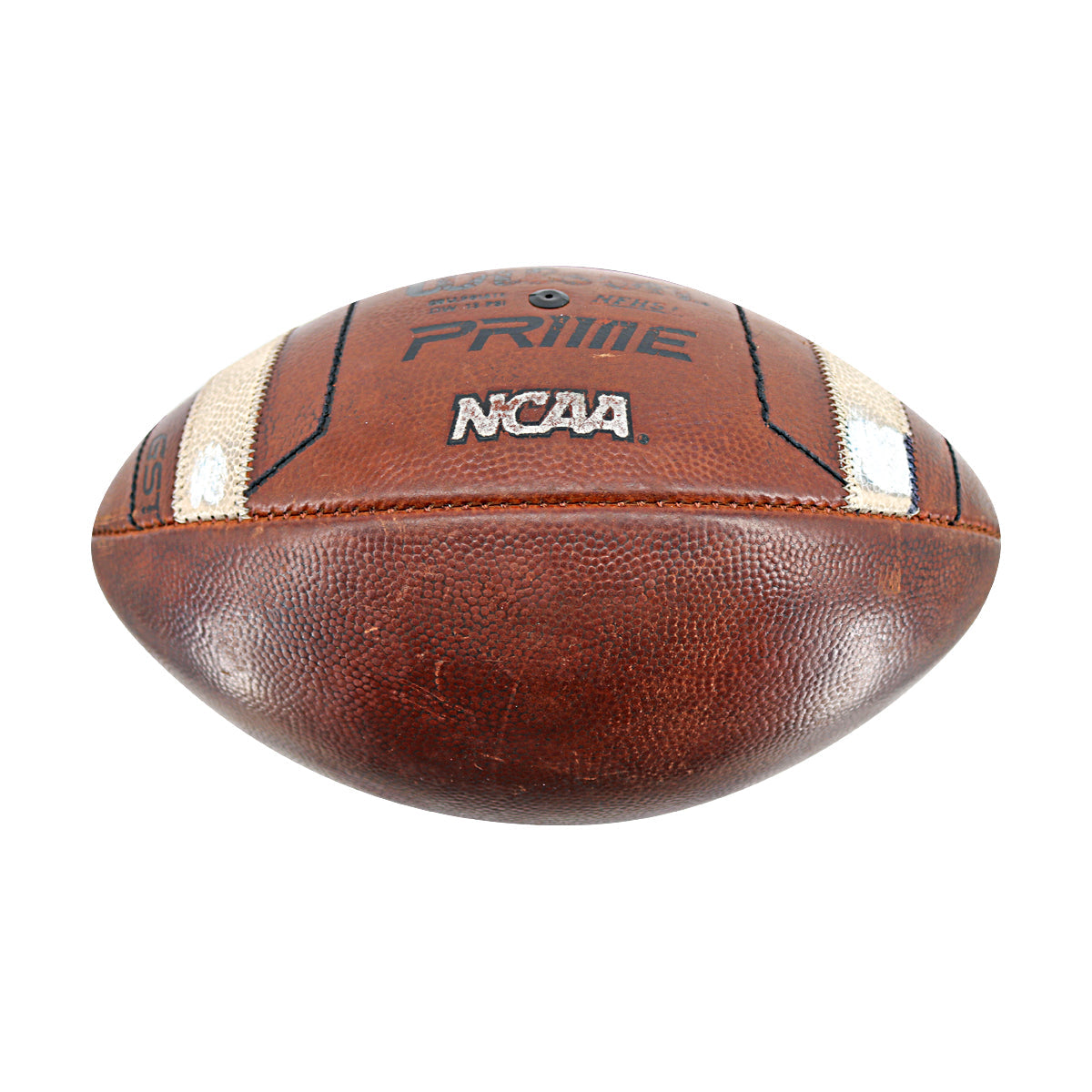 2001 Game Used Michigan Wolverines Wilson Football 1 In Brown - Side View 2