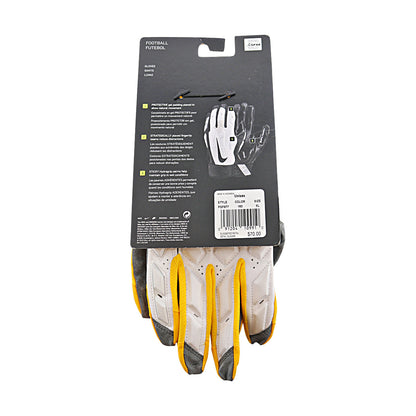 Jordan Brand D-Tack Team Issued Michigan Wolverines White Gloves Size XL Style F977 - Back View 2