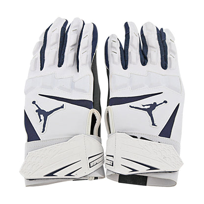 Jordan Brand Hyperbeast 2.0 Team Issued Michigan Wolverines White Gloves Size L Style F979 - Front View