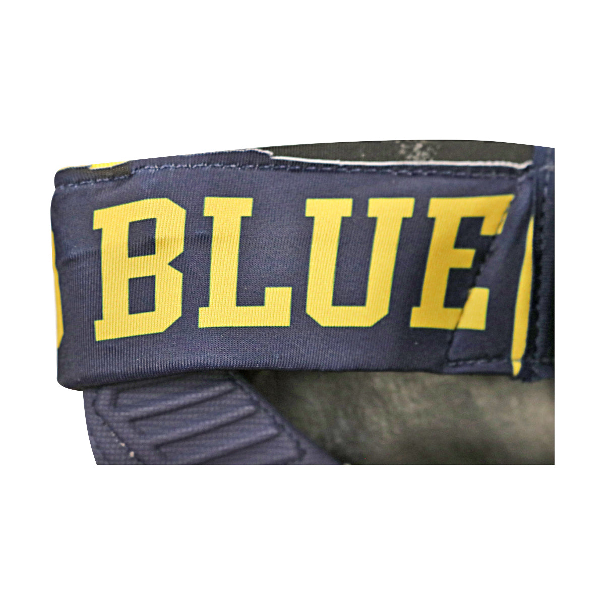Jordan Brand D-Tack 5 Michigan Wolverines Blue Gloves Size: XL Style 459 In Black - Wrap View 2