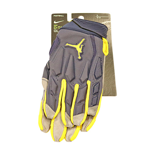Jordan Brand SM D-TacK FG 6.0 CLG Michigan Wolverines Blue Gloves Size: L  PGF977 - Back View