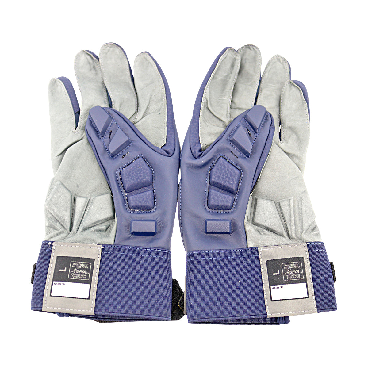Jordan Brand MC CLG Hyperbeast 2 LTH Michigan Wolverines Blue Gloves Size: L PGF981 In Blue - Front View