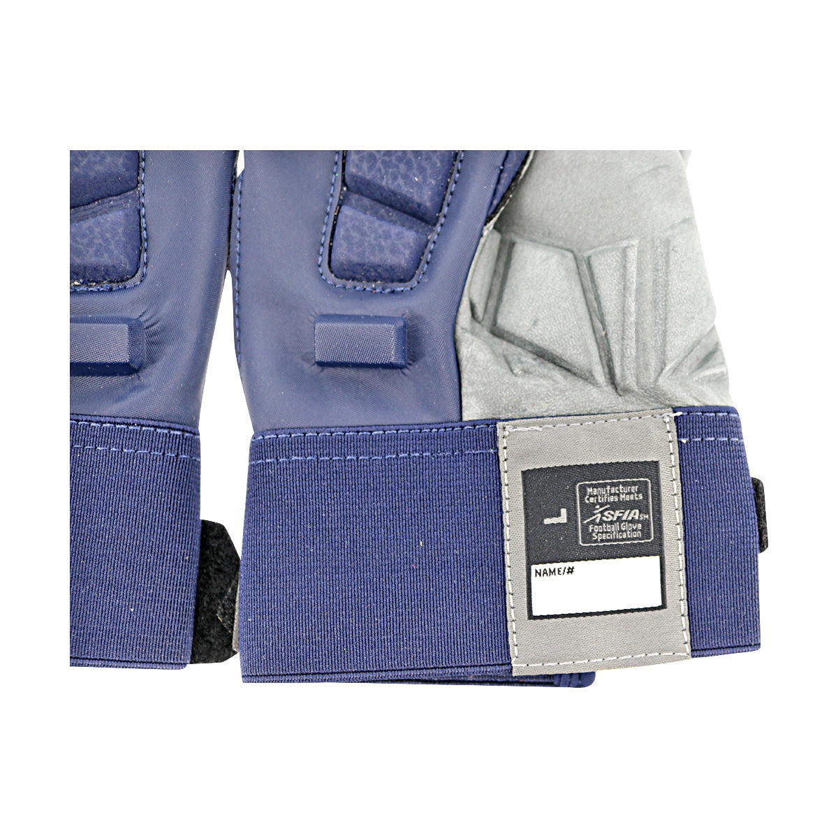 Jordan Brand MC CLG Hyperbeast 2 LTH Michigan Wolverines Blue Gloves Size: L PGF981 In Blue - Wrap View