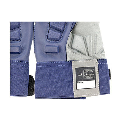 Jordan Brand MC CLG Hyperbeast 2 LTH Michigan Wolverines Blue Gloves Size: L PGF981 In Blue - Wrap View