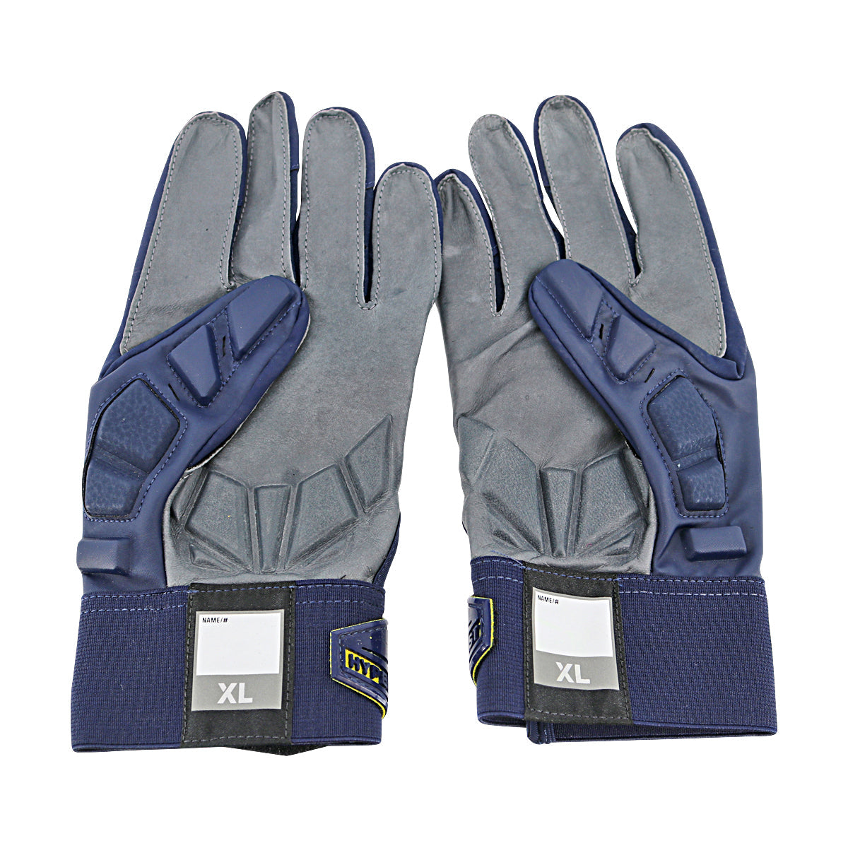 Jordan Brand Hyperbeast Leather Michigan Wolverines Blue Gloves Size: XL PGF469 - Inside View