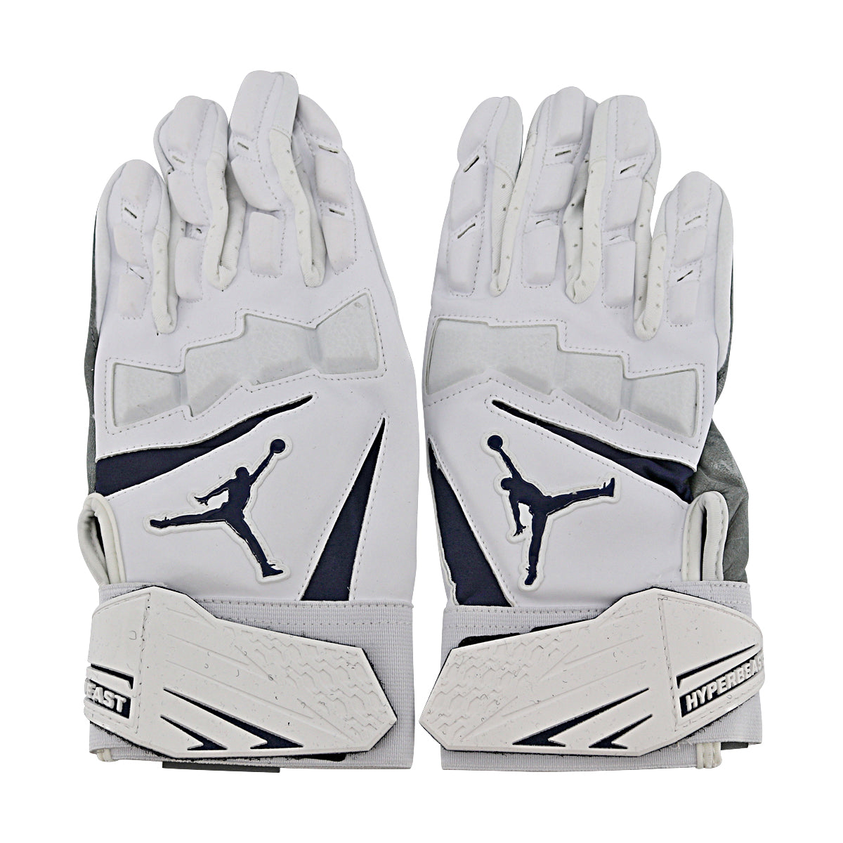 Jordan Brand Hyperbeast Leather Michigan Wolverines White Gloves Size: XL Style 469 In White - Back View