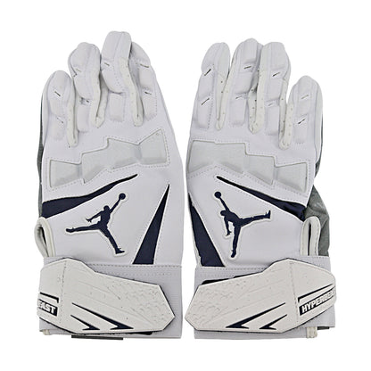 Jordan Brand Hyperbeast Leather Michigan Wolverines White Gloves Size: XL Style 469 In White - Back View