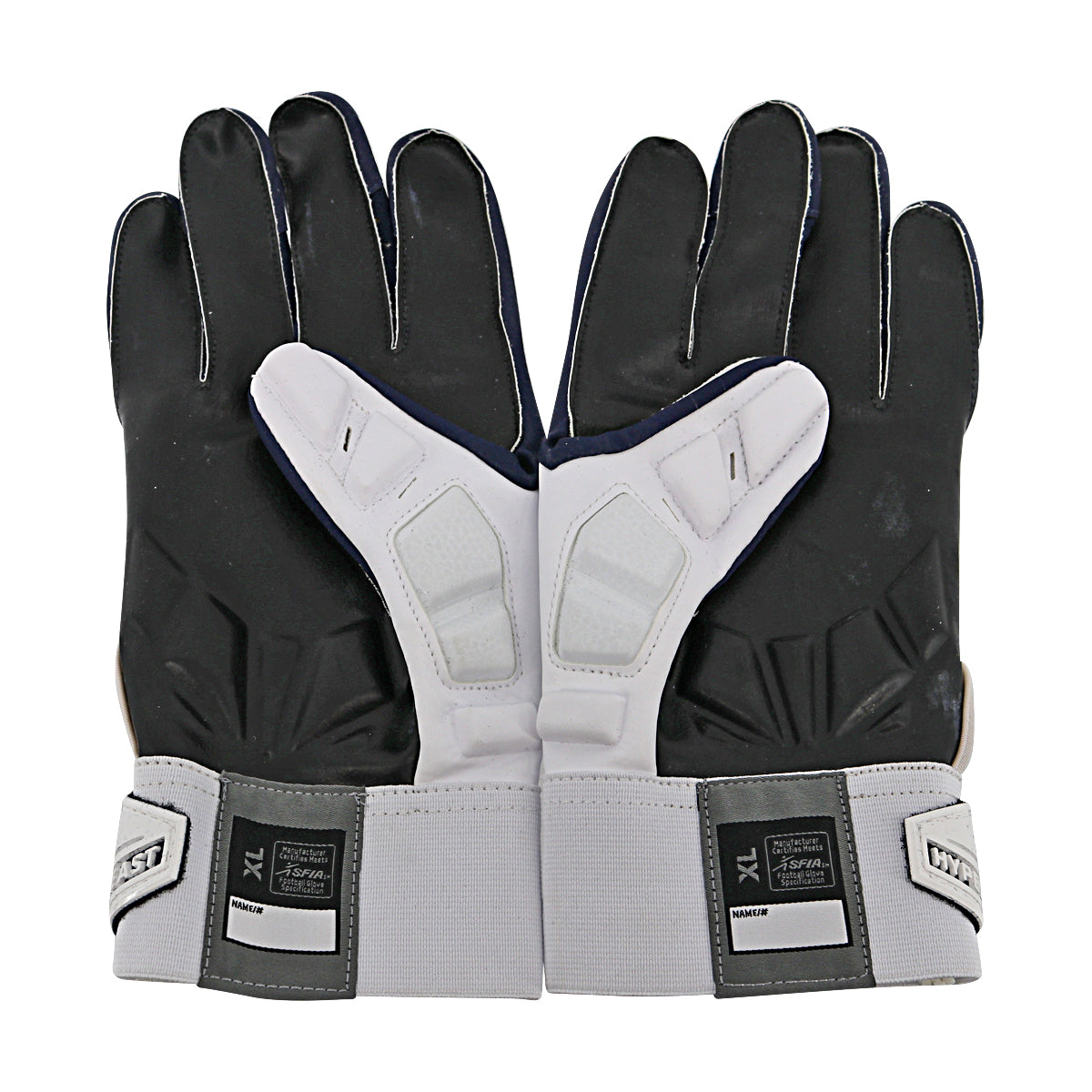 Jordan Brand Hyperbeast Hydragrip Michigan Wolverines White Gloves Size: XL Style 468 -  Front View