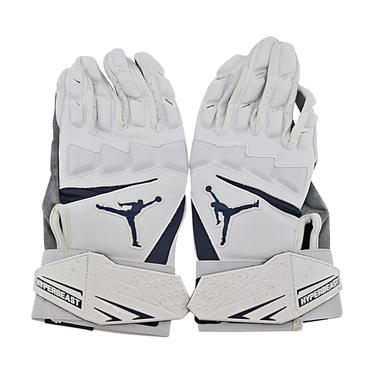 Jordan Brand Hyperbeast 2.0 CLG Team Issued Michigan Wolverines White Gloves Size XL Style F981 - Back View