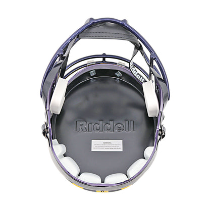 Colston Loveland Michigan Wolverines Autographed Signed 2023 National Champions Replica Full Size Riddell Speed Helmet In Navy - Inside View