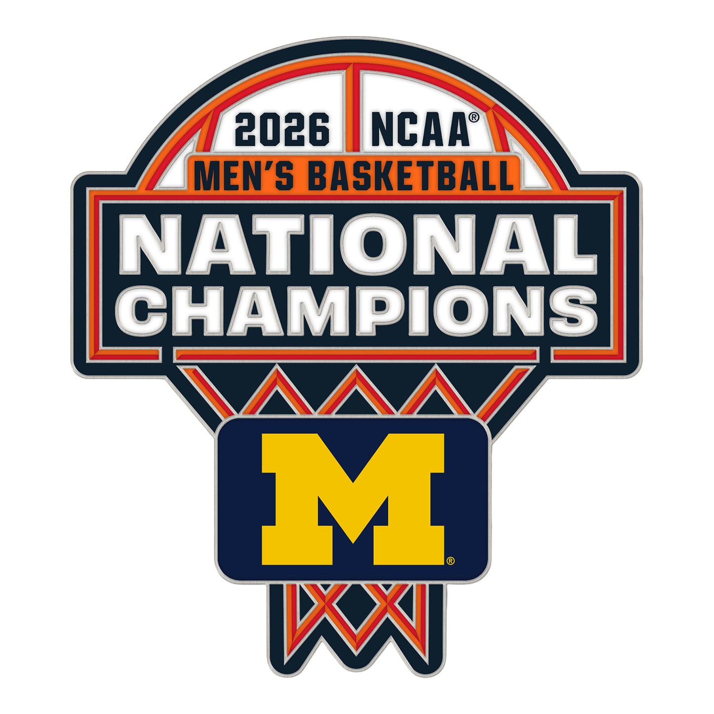 Michigan Wolverines Men's Basketball National Champs Collector Pin