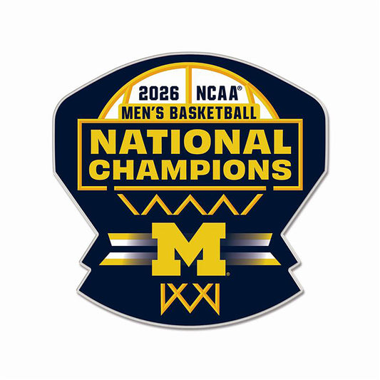 Michigan Wolverines Men's Basketball National Champs Maize and Blue Hatpin