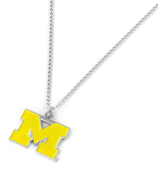 Michigan Wolverines Block M Necklace