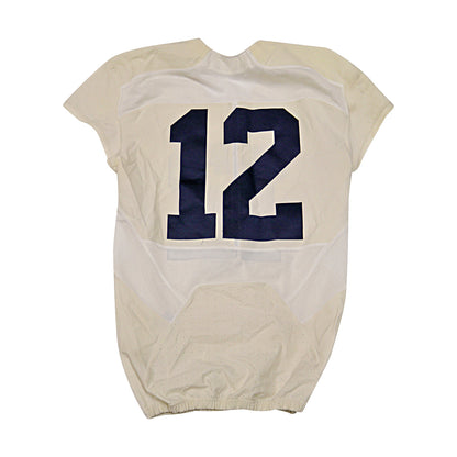 Michigan Wolverines #12 2016 Practice Used White Jordan Brand Jersey - Back View